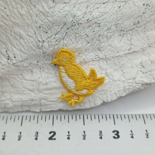 Yellow white bird embroidered patches bird sewing appliqué #406