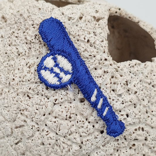 Baseball Bat Patches The Old Ball Game Navy Blue white Embroidered Vintage Appliques for Retro Vibe Uniform Sport Patch Embellishments #926