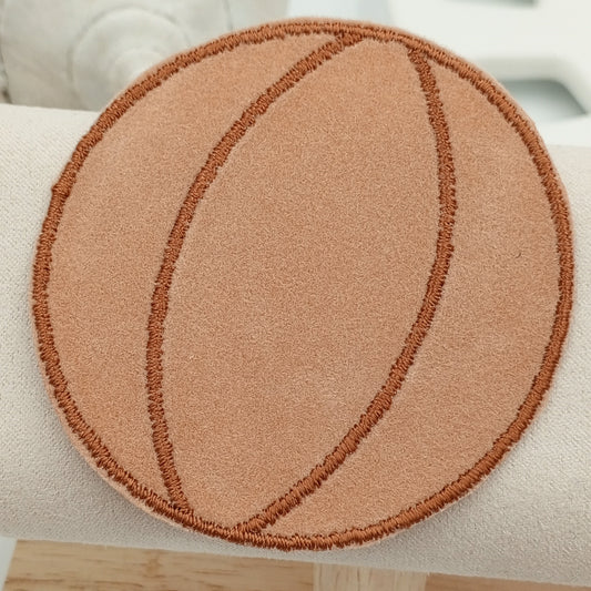 VINTAGE Basketball Patches brown beige Embroidered Appliques #905