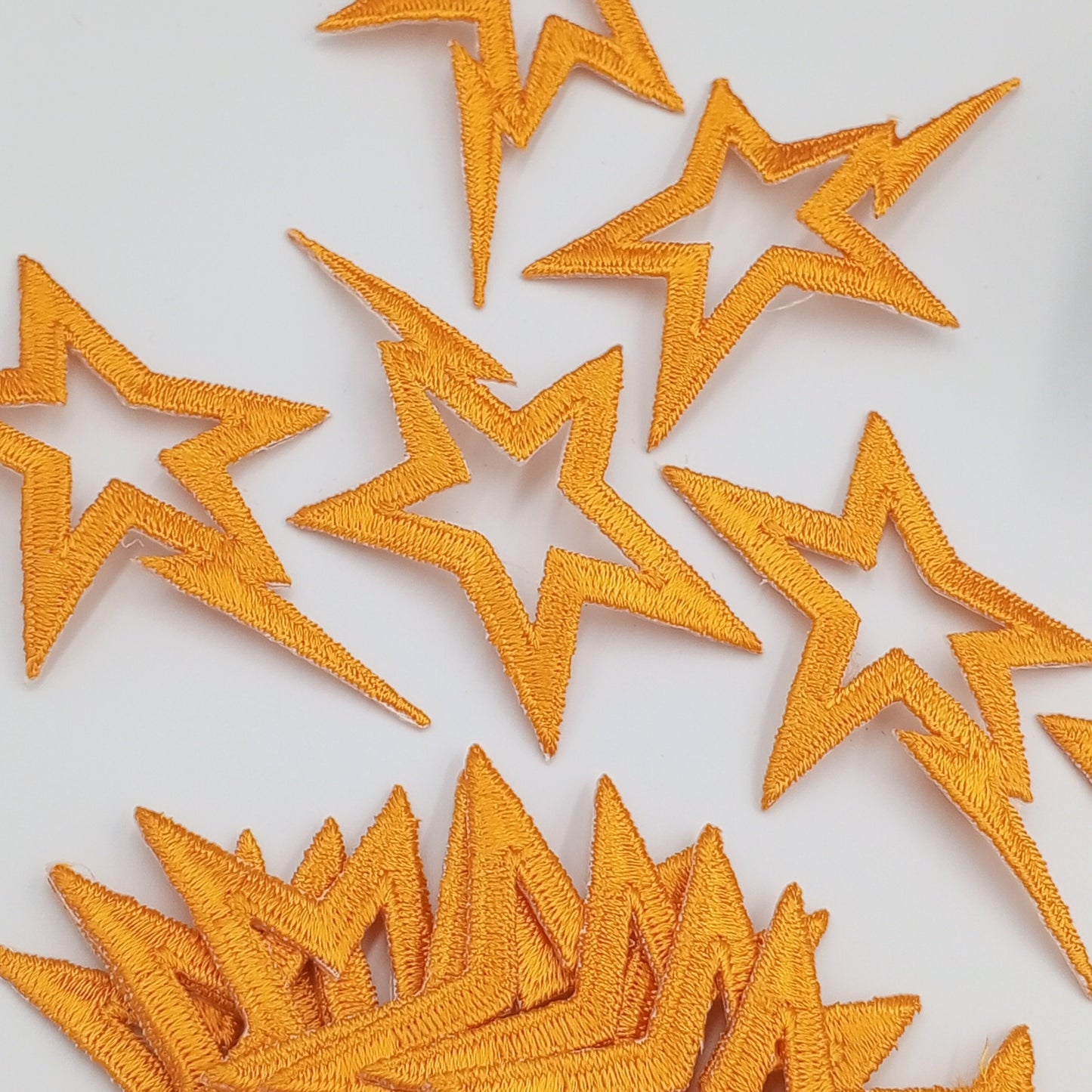 Golden Shooting Star appliques Dark Yellow Stars VINTAGE Iron on Patches for DIY Crafting Projects #601
