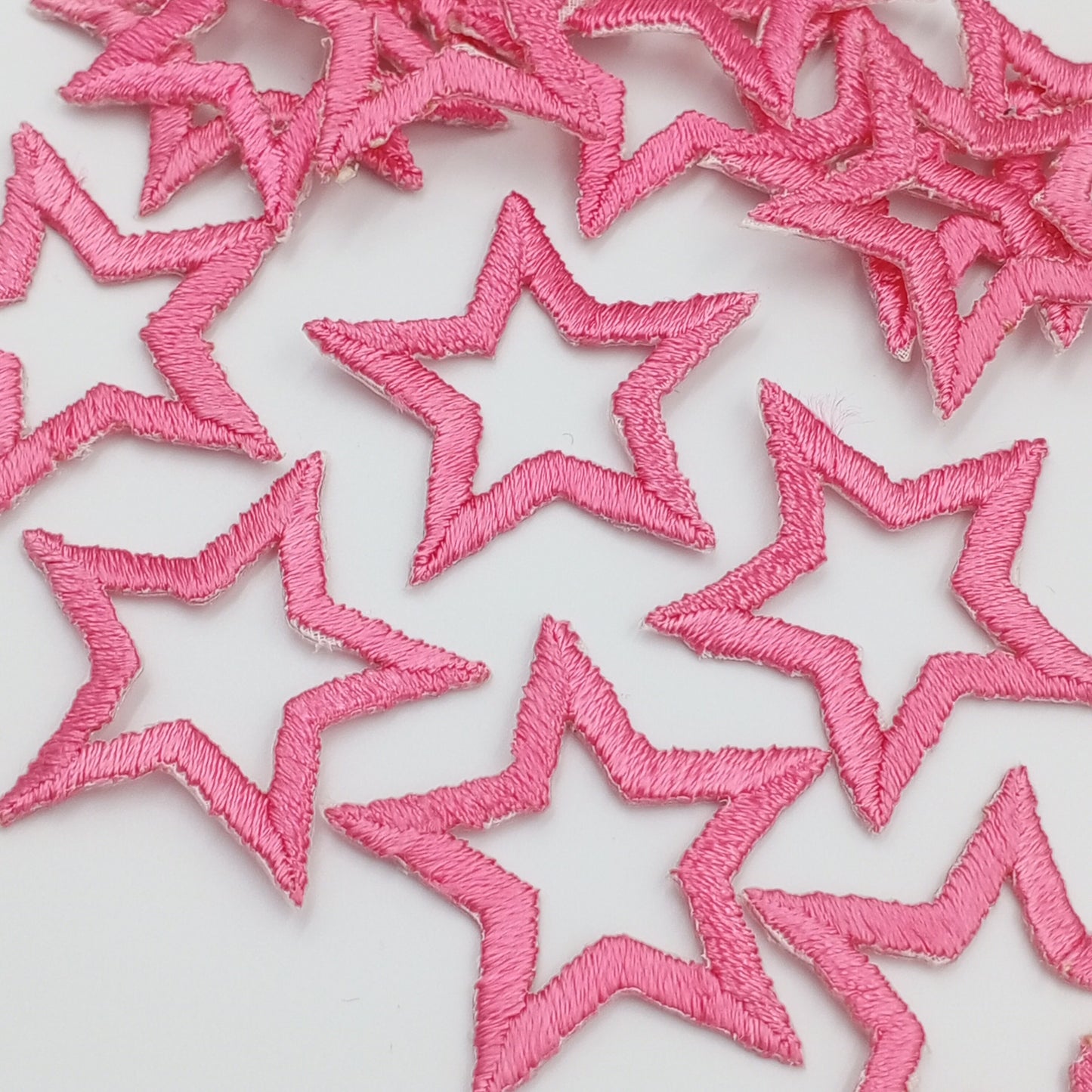 Iron on Pink Stars Patches Embroidery VINTAGE Star Iron on Applique #610