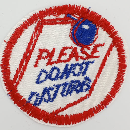 PLEASE Do NOT DISTURB Badge Iron on Patches red blue white Embroidered Vintage Applique Patch #743