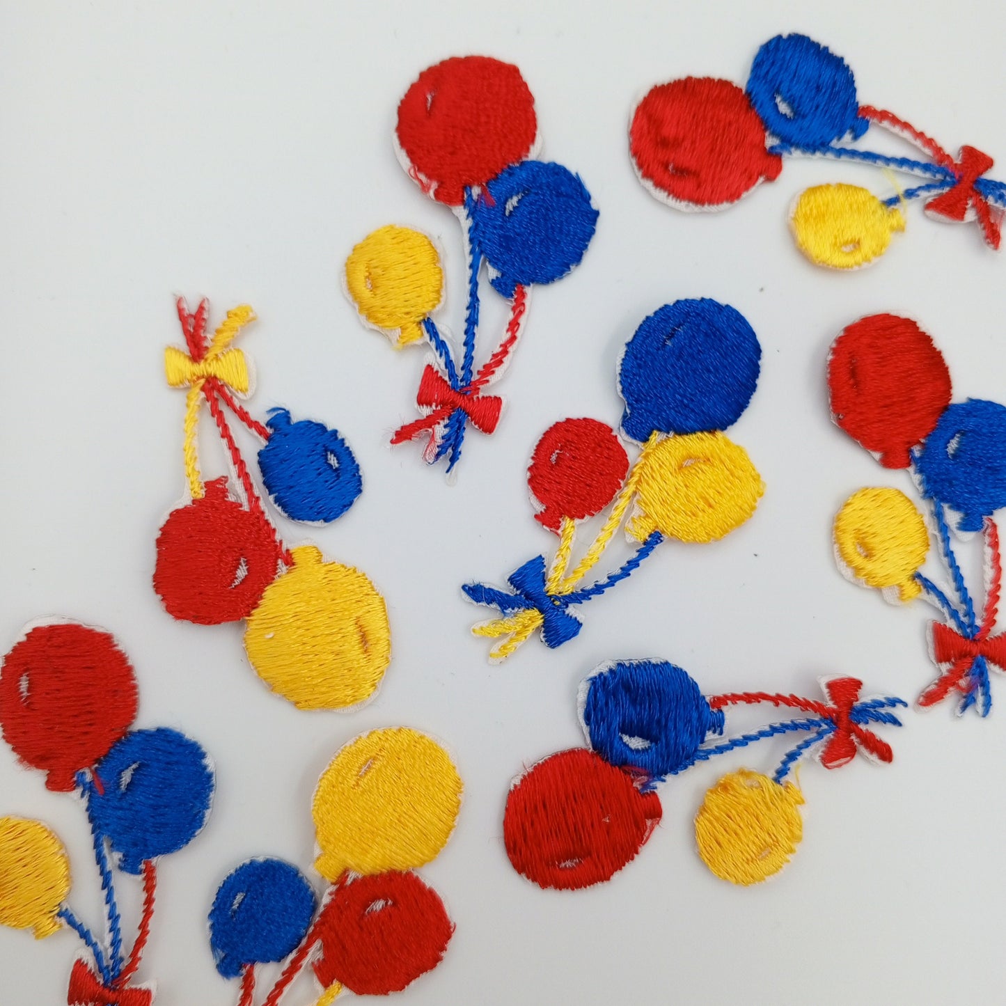 VINTAGE Party Balloon Patches Navy blue yellow red Embroidered Appliques #932