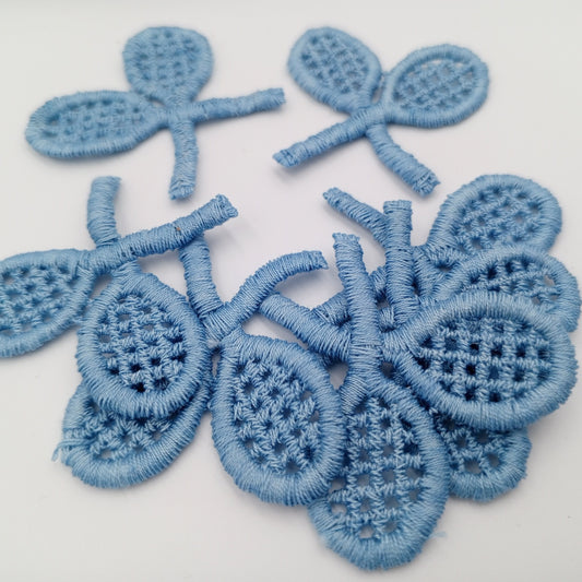 VINTAGE Tennis Patches light blue Embroidered Appliques #917