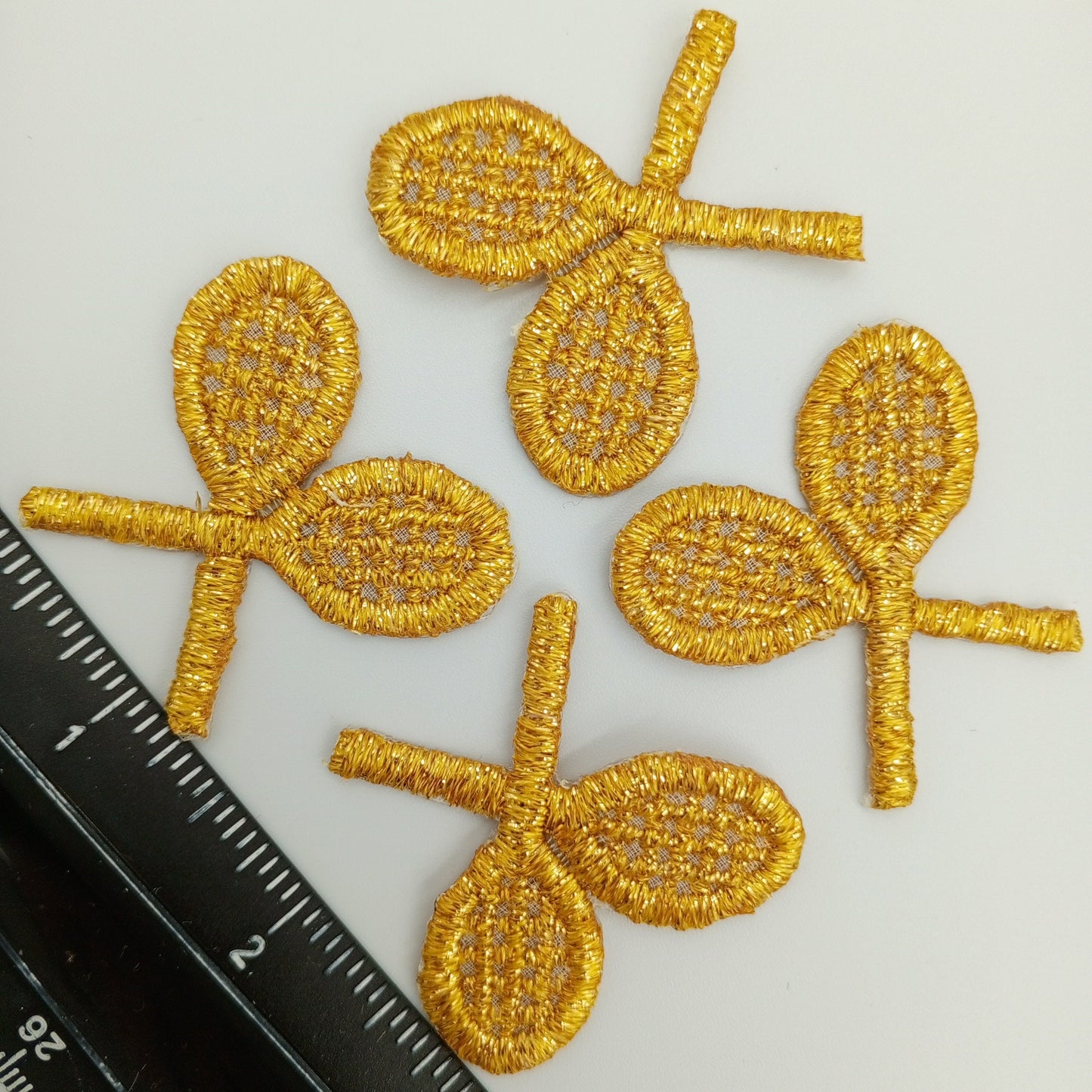 Tennis Patch Embroidery Metallic Gold Tennis Racket Iron-on Transfer Appliques Vintage Double Tennis Racquets Badge Patches #912