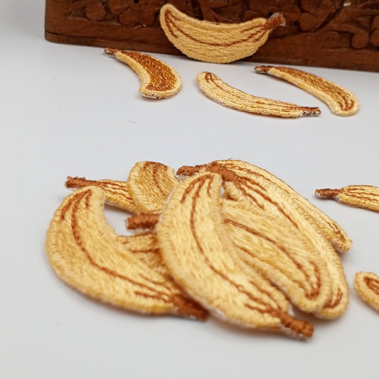 Yellow banana iron on Patches Decorative Vintage Appliques for Clothing Accessories Hats Jackets Bags Jeans Craft Creations #359