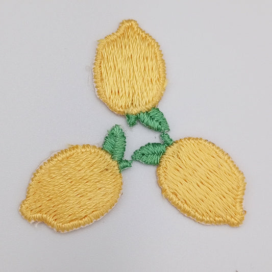 Cute Lemon Patches Iron on VINTAGE appliques Yellow lemon fruit Patch for DIY Scrapbook Clothing Craft Creations Embellishments #357