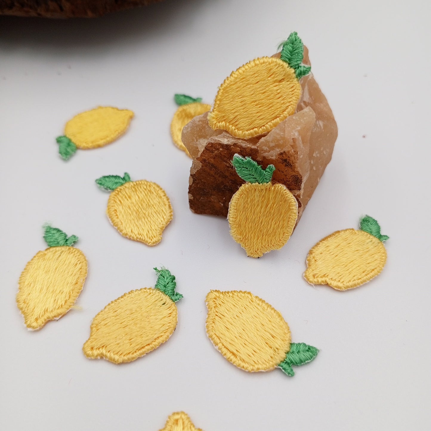 Cute Lemon Patches Iron on VINTAGE appliques Yellow lemon fruit Patch for DIY Scrapbook Clothing Craft Creations Embellishments #357