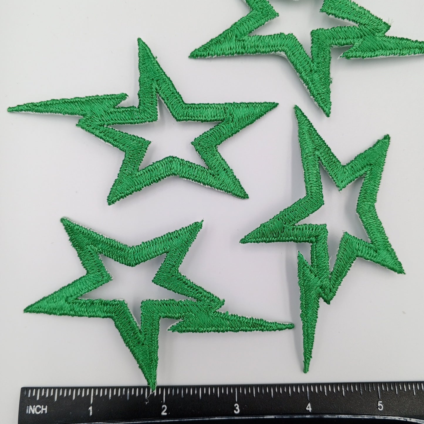 Streaking Stars Iron on Patch Green Shooting Star appliques VINTAGE Patches for T-Shirts, Jeans, Bags, Creative DIY Scrapbook Layouts #603