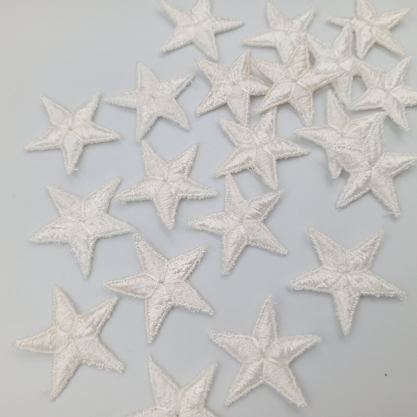 White Stars appliques VINTAGE Sew on Patches for DIY Scrapbook Embellishments and Accents #614