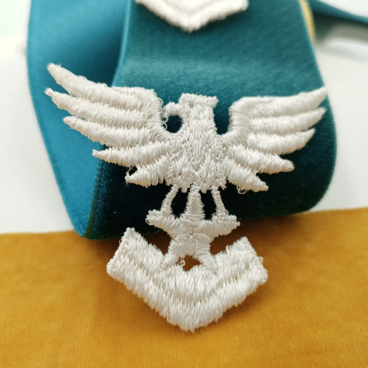 White Vintage Eagle Embroidered Applique Liberty Emblem Heraldic Uniform Patches Sewing Badge Embellishments