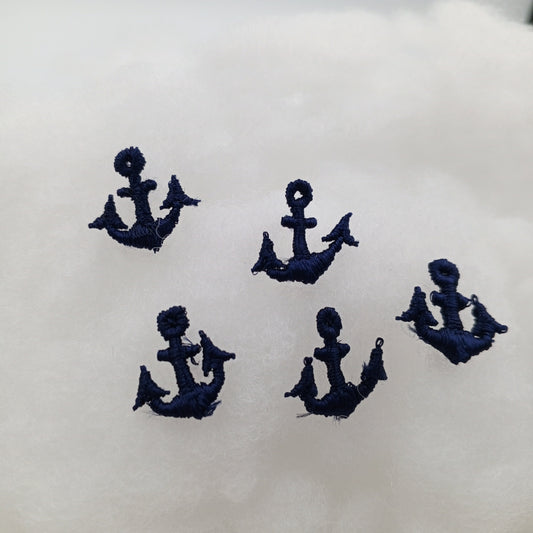 Navy Anchor Decorative Patch Nautical Embroidered Retro Vintage Classic Sailor Anchor Applique Motif Embroidery for Embellishments