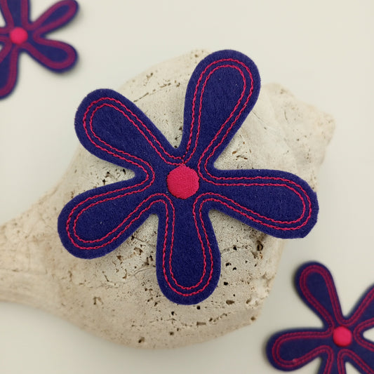 FLORAL VINTAGE appliques Purple Pink flower Patches #259