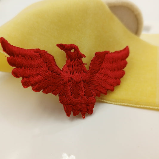 Red Iron-on Vintage Eagle Embroidered Applique Liberty Emblem Heraldic Uniform Patches for DIY Creative Sewing Decorative Embellishments