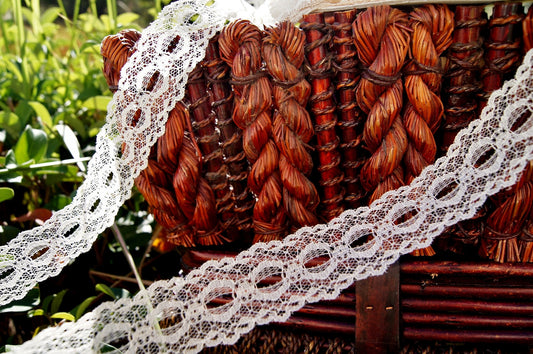 Beautiful Cream Galloon Stiff Beading Lace Trim 1¼" wide