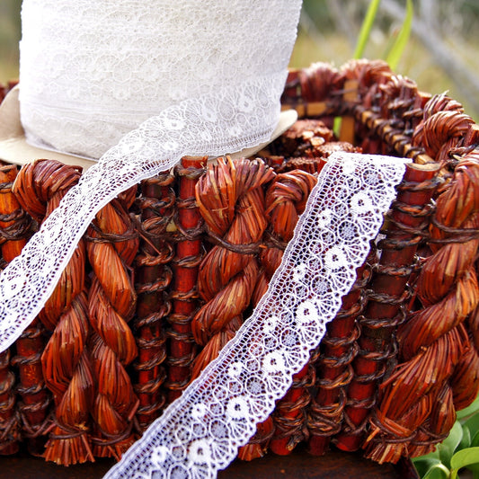 Intricate Accent White Lace Trim
