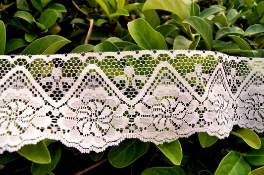 Zig Zag Floral Scalloped Lace Trim