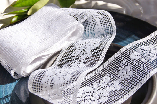 White Insertion Lace Trim