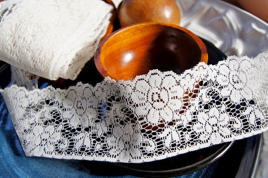 Off White Floral Lace Trim