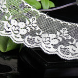 2½" Floral Ivory Scalloped Lace Trim