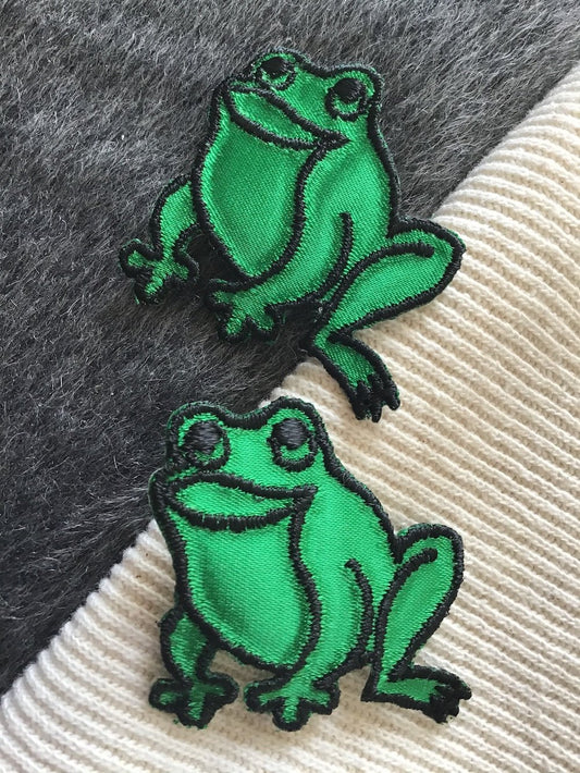 Vintage Embroidered Iron-on Frog Decorative Patches #5043