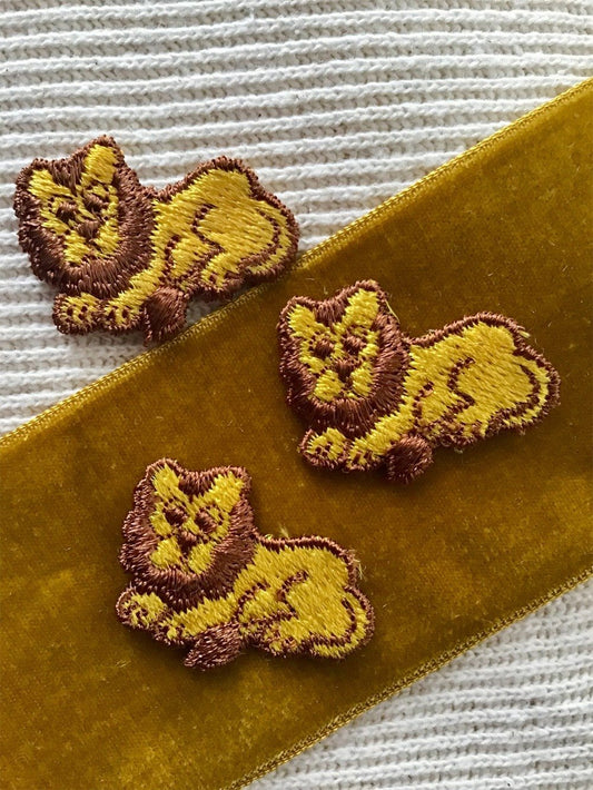 Yellow Brown Vintage Decorative Lion Sewing Patch #5066