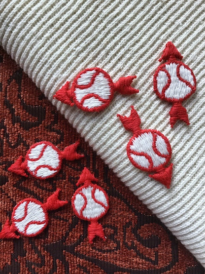 Decorative Red White Baseball Arrow Embroidered Vintage Sewing Patch #5079
