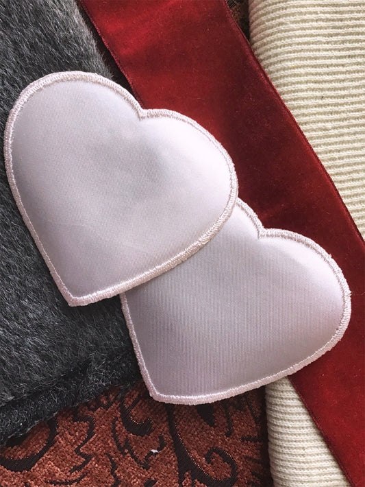 Vintage Light Pink Large Heart Decorative Embroidery Applique Patches #5091