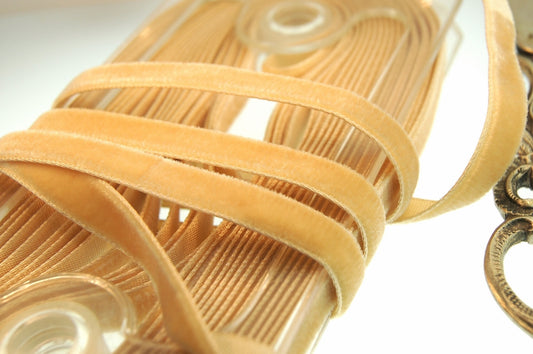 3/8" German Velvet Ribbon Honey Velvet Ribbon