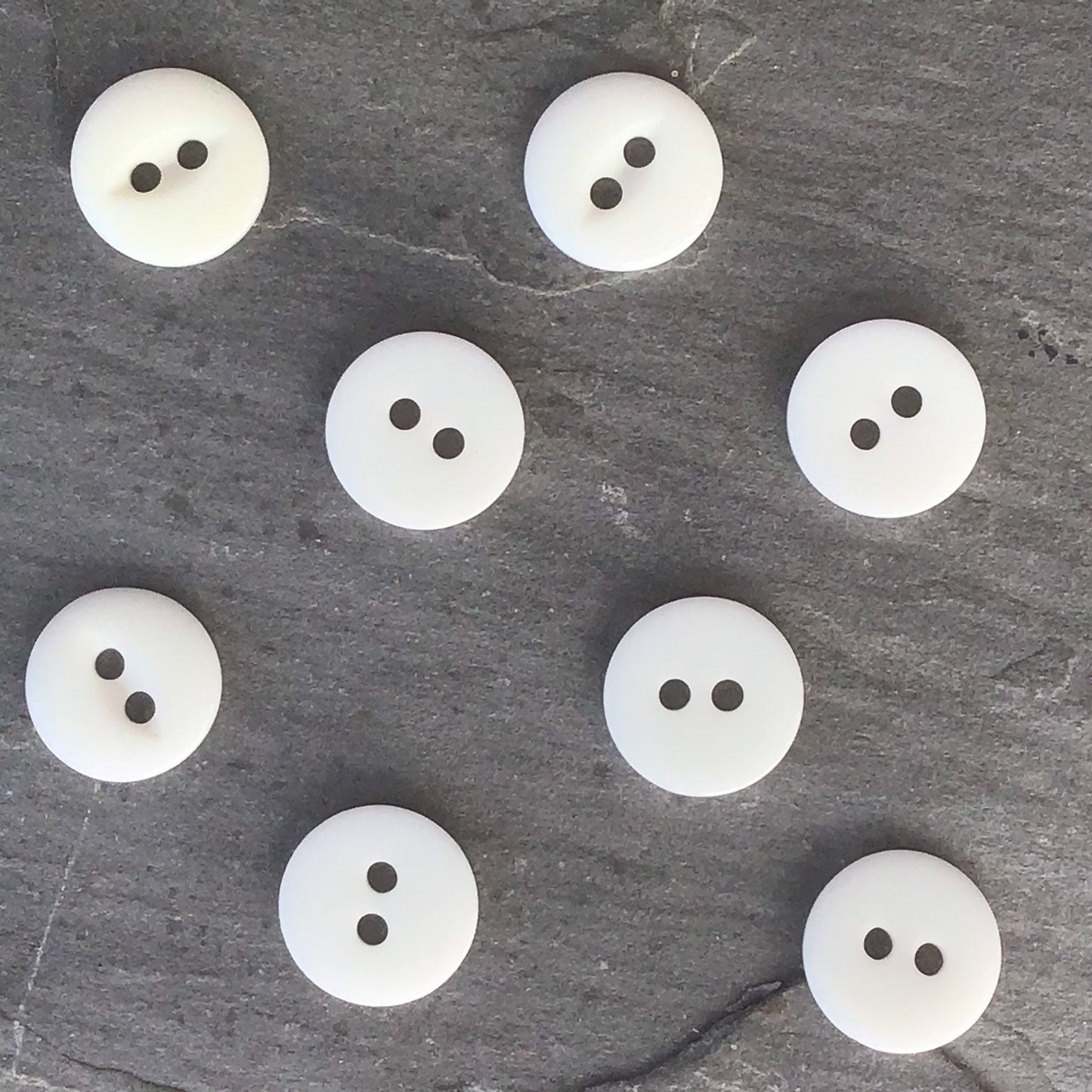 1/2" Small VINTAGE WHITE Buttons for Clothing / 2 Hole Off-white Wholesale Buttons 212