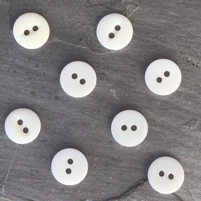 1/2" Small VINTAGE WHITE Buttons for Clothing / 2 Hole Off-white Wholesale Buttons 212