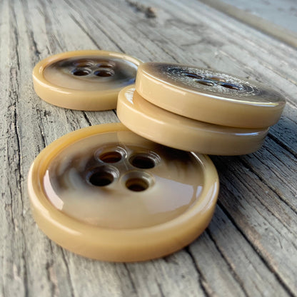 ITALIAN Buttons Cappuccino 1-1/4" (32mm) 50L Vintage Sewing Button for Clothing / Coat & Jacket Buttons / Coffee Brown Designer Buttons 533