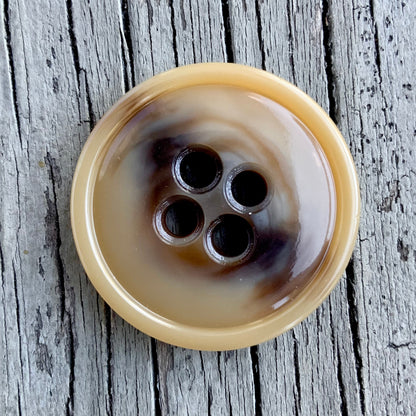 ITALIAN Buttons Cappuccino 1-1/4" (32mm) 50L Vintage Sewing Button for Clothing / Coat & Jacket Buttons / Coffee Brown Designer Buttons 533