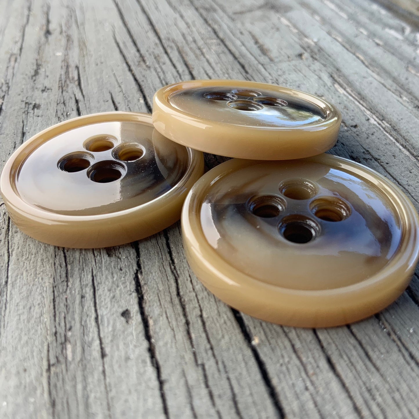 ITALIAN Buttons Cappuccino 1-1/4" (32mm) 50L Vintage Sewing Button for Clothing / Coat & Jacket Buttons / Coffee Brown Designer Buttons 533