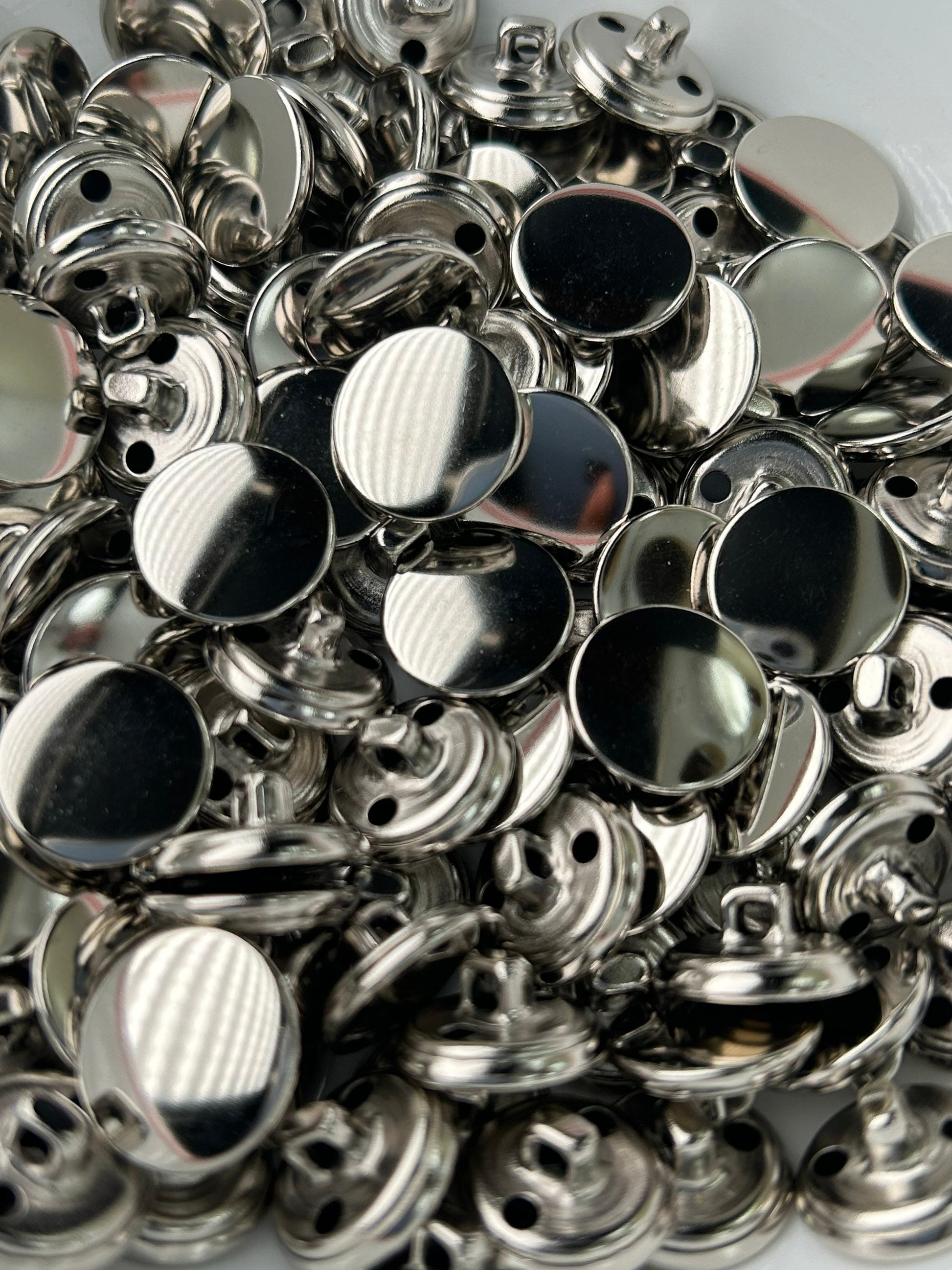 SILVER METAL Buttons 15mm (5/8