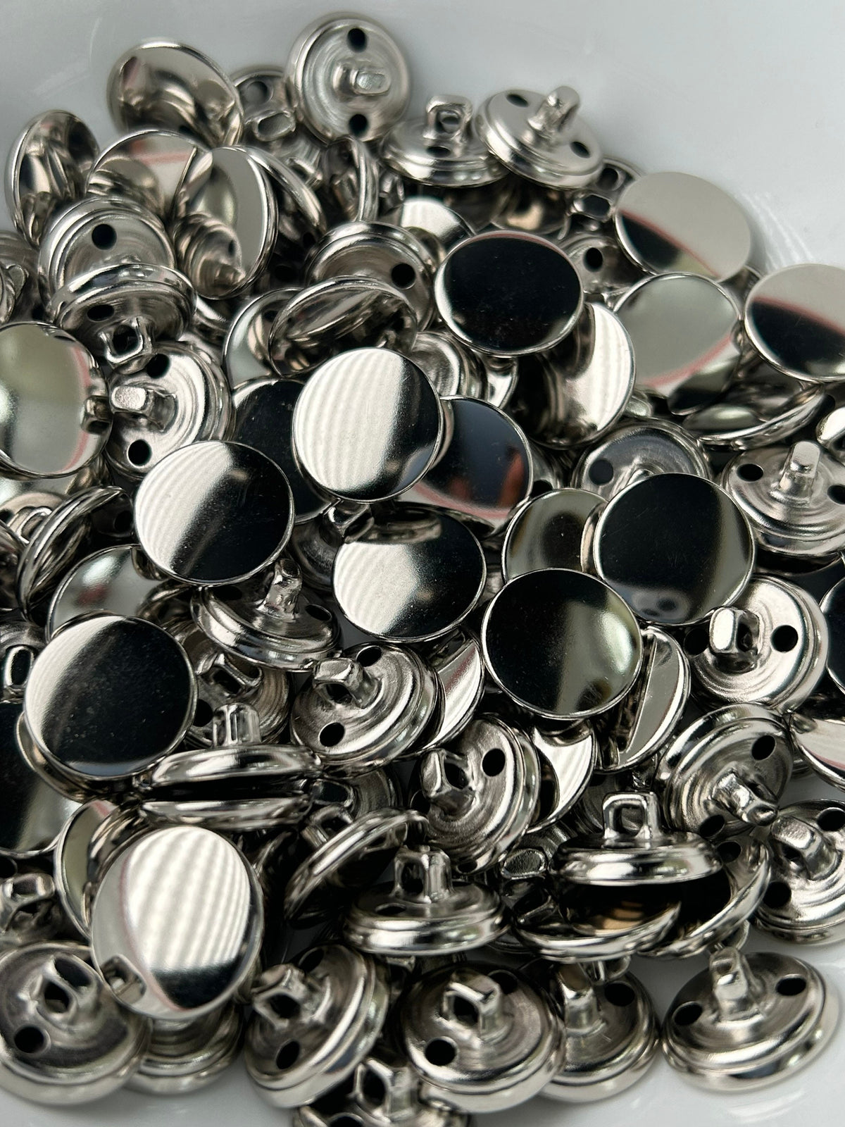 Silver Buttons SILVER METAL Buttons 15mm (5/8