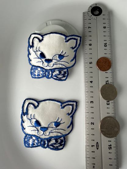 Cats and duck Vintage Appliqués Collection blue pink dark blue orange and yellow duckling set patches #52