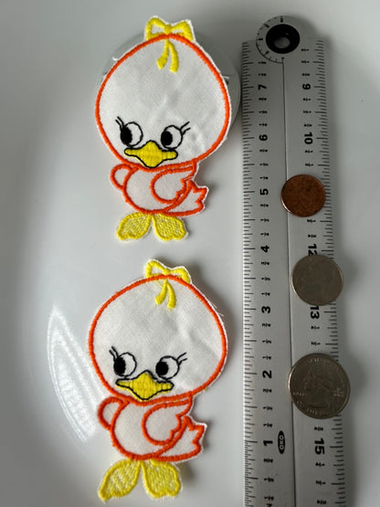 Cats and duck Vintage Appliqués Collection blue pink dark blue orange and yellow duckling set patches #52