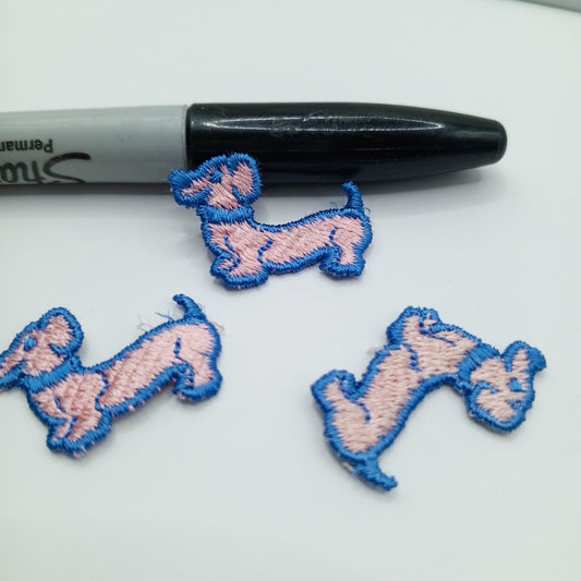Cute dogs appliques blue pink pet puppy Patches #427