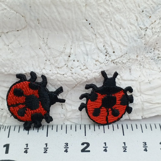 Black red ladybug appliques iron on Patches #486