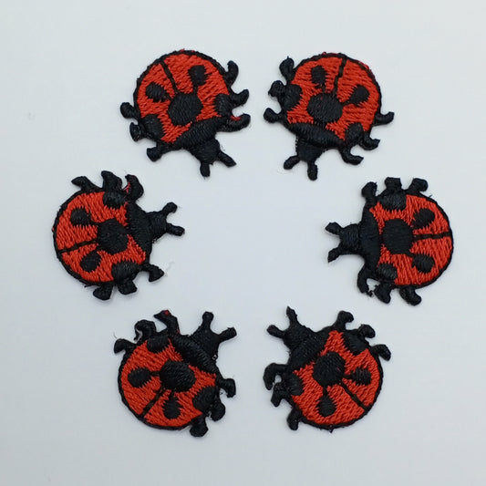 Black red ladybug appliques iron on Patches #486
