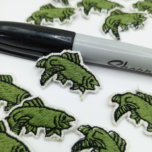 Green fish Patches sewing appliqué #462