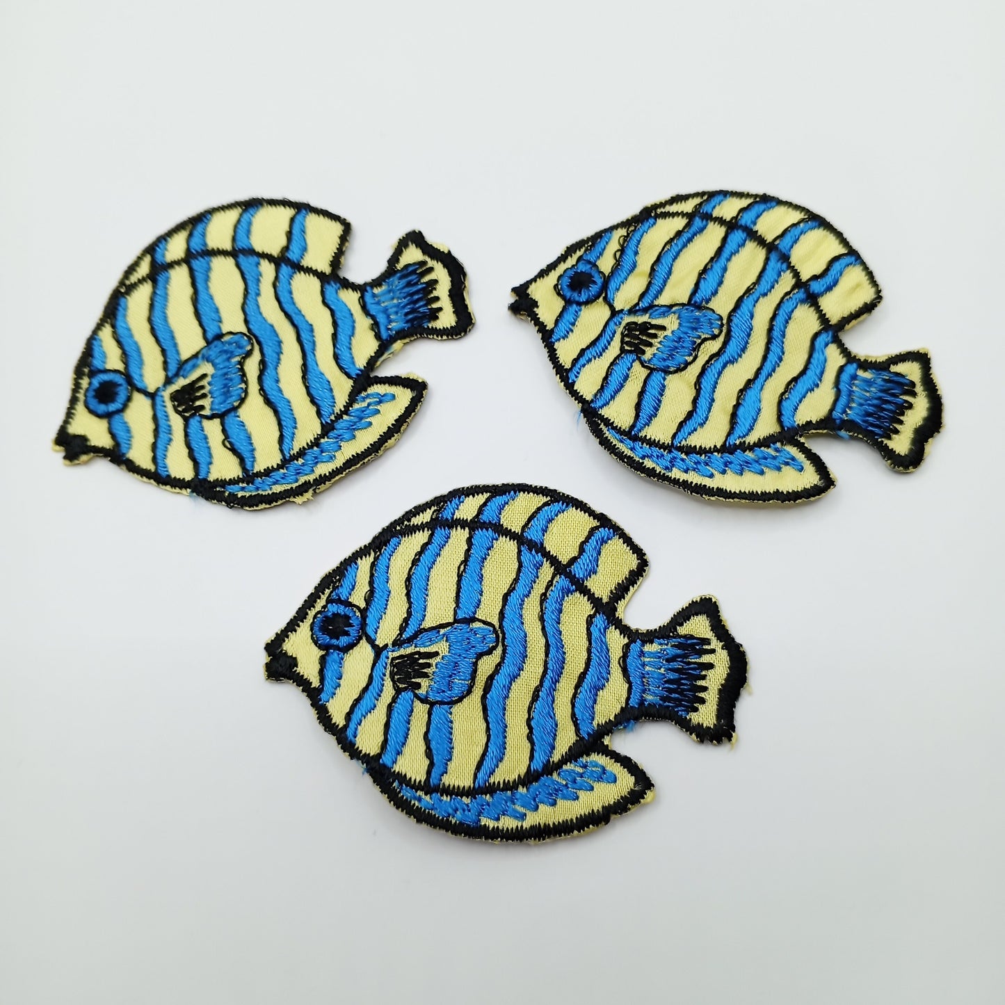 Blue Yellow Fish appliqué Iron on Patches #460