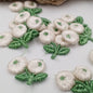 VINTAGE appliques white flower ball embroidery Patches #319