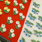 30 pieces FLORAL VINTAGE appliques white yellow blue baby blue green flower Patches #149