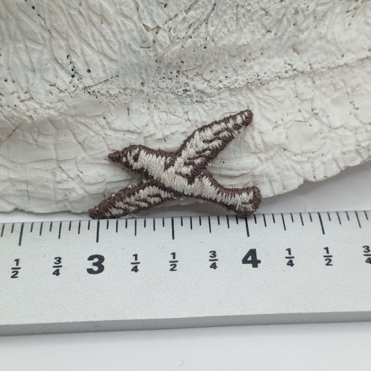 Brown Birds appliques beige Seagull bird Patches #417