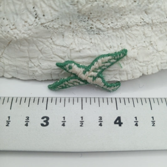 Green Birds appliques beige Seagull bird Patches #416