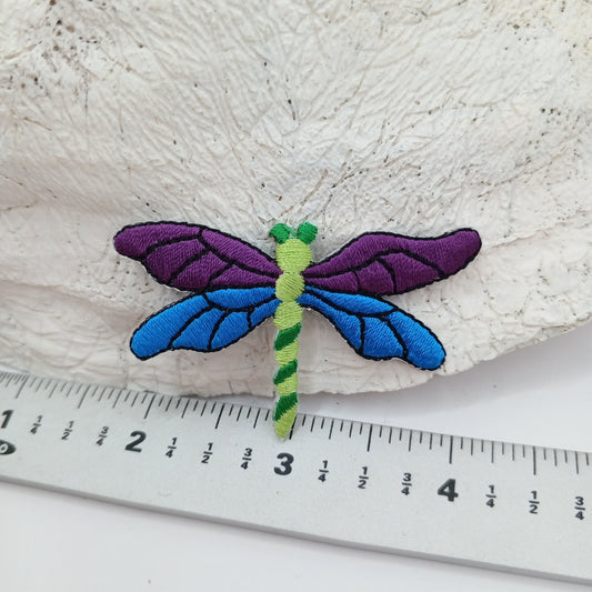 Blue purple green Dragonfly Patches iron on sewing appliqué #484
