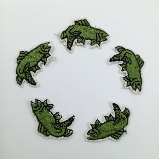 Green fish Patches sewing appliqué #462