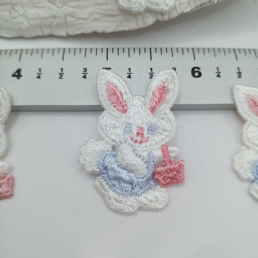 Baby blue, pink Easter bunny Patches sewing appliqué #447
